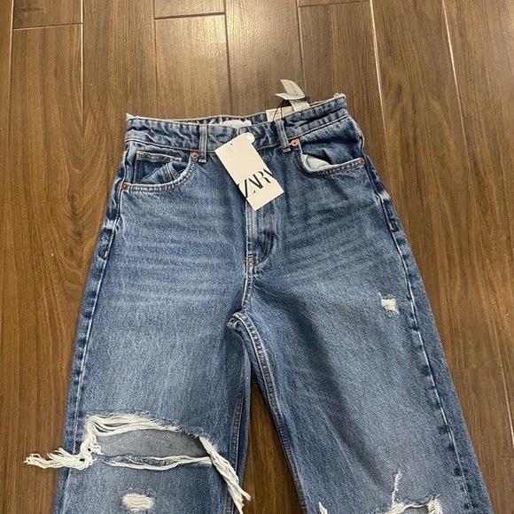 Zara bloggers”Fav ripped high waisted wide leg jeans - Picture 6 of 6